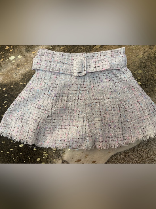 Fanco Dresses & Skirts - Fanco Women’s Tweed Fringe Mini Skirt - Pastel Multicolor